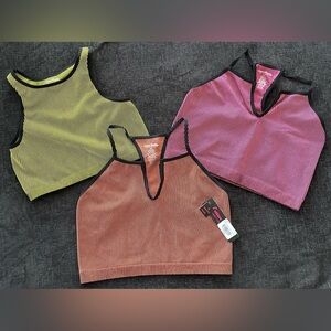 Cotton Candy 3 Piece Striped Bralettes